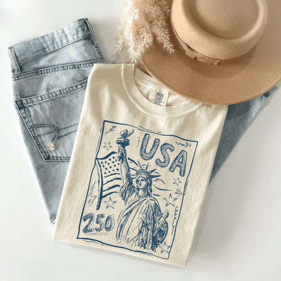 USA 250th Anniversary Statue of Liberty Graphic T-Shirt