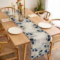 thumbnail image 3 of Table Runner 72 Inches Long for Kitchen Dining, Navy Blue Spring Floral Dresser Scarf Farmhouse, Dining Table Decorations for Wedding/Parties, Farmhouse Butterfly Rustic 13 x 72 In, 3 of 8