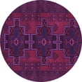 thumbnail image 1 of Ahgly Company Indoor Round Persian Purple Traditional Area Rugs, 6' Round, 1 of 4
