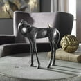 thumbnail image 3 of Uttermost Hello Friend Farmhouse Iron Horse Statue in Dark Brown and Bronze, 3 of 6