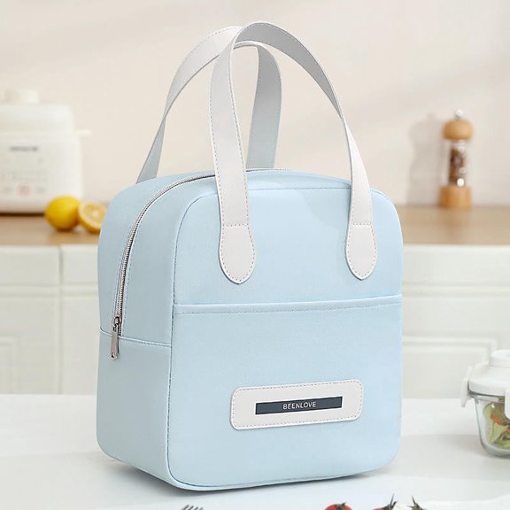 Compact Insulated Lunch Bag – Reusable Lunch Tote with Top Handles, Lightweight Thermal Lunch Purse for Work, Office, Picnic & Travel