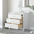 thumbnail image 2 of Vanity Art 36" Bathroom Vanity with Sink and Engineered Marble Top, Freestanding Storage Cabinet with 3 Drawers, 2 of 9