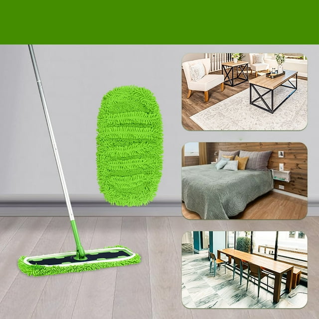Reusable XL Mop Pads, Compatible for Mainstream Sweeper, X-Large Microfiber Wet&Dry Refills, Washable for Hardwood Tile Laminate Floor, Absorb Pet Hair Dust Debris