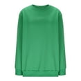 thumbnail image 5 of TKLPEHG Women Sweatshirts Crew Neck Sweatshirt Pullover Loose Fashion Long Sleeve Classic Solid Color Casual Lightweight Pullover (Green,XXL), 5 of 7