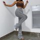thumbnail image 1 of Pantalones ajustados sexys de rayas de punto para mujer, moda de verano europea y americana, pantalones casuales de cintura alta y cadera para chicas calientes, 1 of 6