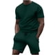 thumbnail image 1 of Conjunto de Pantalones de Dos Piezas de Color Sólido Casual de Manga Corta de los Hombres Camiseta Y Pantalones de Playa con Bolsillos Verano, 1 of 5