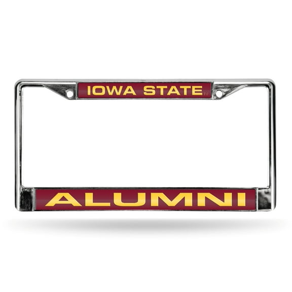 Iowa State NCAA Cyclones Chrome Metal ALUMNI License Plate Frame Holder