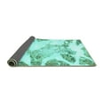 thumbnail image 2 of Ahgly Company Indoor Rectangle Abstract Turquoise Blue Modern Area Rugs, 2' x 5', 2 of 4