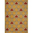 thumbnail image 1 of homeroots home decor 395754 5’ x 7’ Yellow and Red Honey Bee Area Rug, 1 of 1