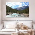 thumbnail image 2 of Elephant Stock Rocky Mountains River Wall Art - Horizontal Canvas Wall Art - Living Room Wall Decor - Nature Canvas - Green And White Decor - 51" x 34", 2 of 8