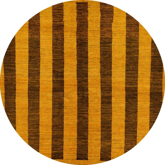 Ahgly Company Indoor Round Abstract Red Abstract Area Rugs, 4' Round