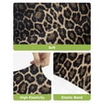 thumbnail image 4 of Leopard Print Bar Stool Covers Set of 4, Chic Abstract Black Brown Animals Texture Stretch Washable Bar Chair Covers with Backs, Removable Pub Counter Height Chair Cover for Kitchen Dining Room Cafe, 4 of 7