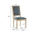 thumbnail image 3 of Christopher Knight Home Vintage Upholstered Dining Chairs, Solid Wood Frame, Haze Blue, Set of 2, 3 of 9