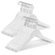 thumbnail image 1 of Perchas de madera para niños SONGMICS, 20 unidades, madera maciza, color blanco/plateado, 1 of 7