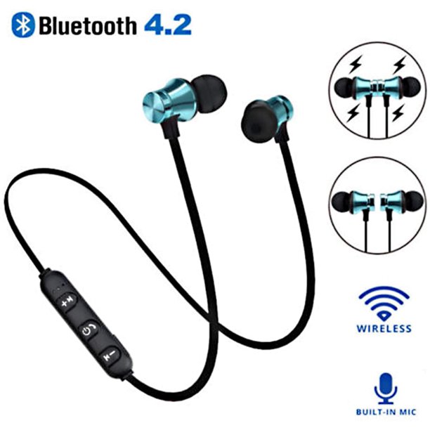 Auricular Bluetooth magnético 4.2 Auricular inalámbrico Bluetooth, Auricular Bluetooth deportivo, Auricular Bluetooth, Auricular para teléfono móvil Xemadio CJWUS-1302