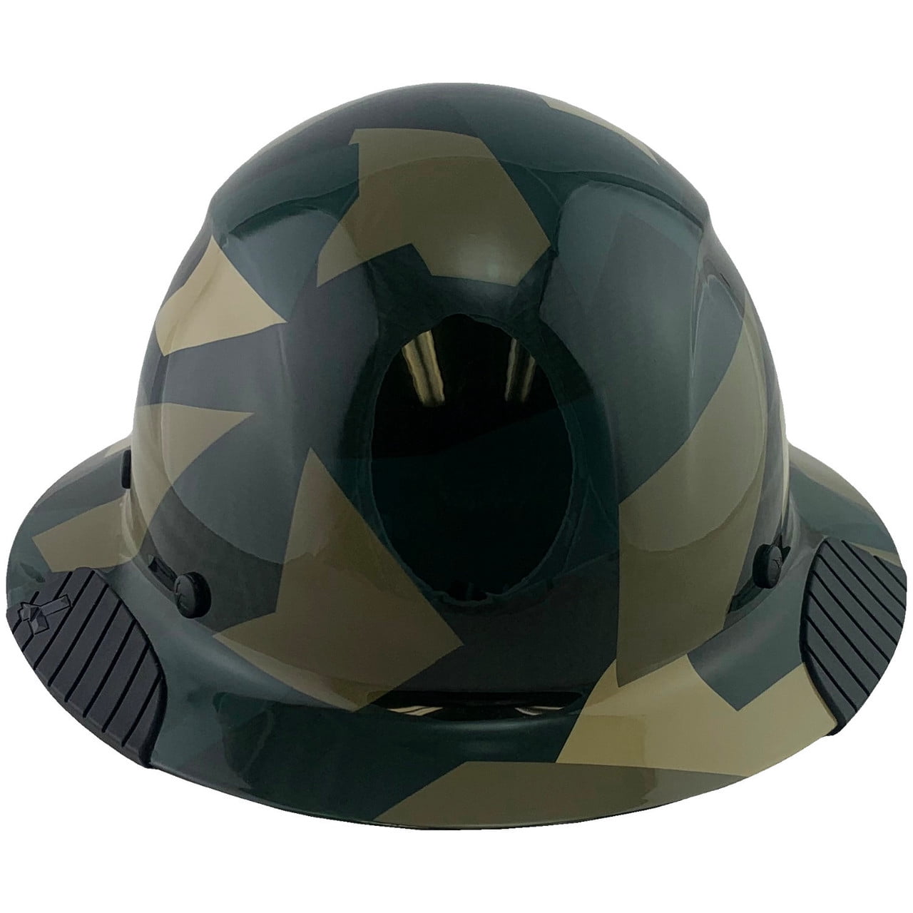 Lift Safety Actual Carbon Fiber Hard Hat - Full Brim Jungle Camo with Tote