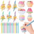 thumbnail image 1 of Juego de 24 helados de verano Sticky Notes L1rabe con bolígrafos y cintas, 1 of 6