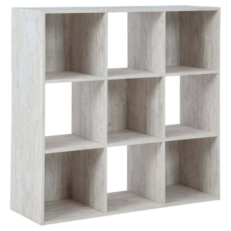 9 Open Cube Organizing Wood Storage Shelf Grey EBY56022 