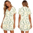 thumbnail image 7 of ZHYou Short Sleeve Nightgowns for Women Plus Size Button Down Sleepwear Sleep Shirts Soft Comfy Cute Printed Pajama Dresses Multicolor L, 7 of 7