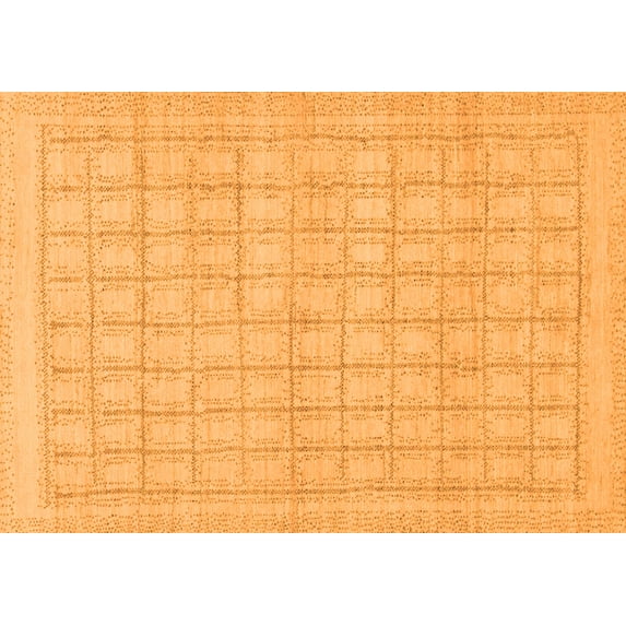 Ahgly Company Indoor Rectangle Solid Orange Modern Area Rugs, 2' x 3'