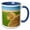 Blue/White, variant on 3drose, Usa, Washington, Palouse. Hay Bales on a Farm - Us48 Rdu0482 - Richard Duval, 11oz Two-tone Black Mug