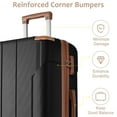 thumbnail image 4 of 24 Inch Checked Luggage, ABS+PC Lightweight&nbsp;Hardshell Suitcase with TSA Lock & Spinner Silent Wheels, Medium Size with 65L Capacity, Convenient for Trips, Blue, 4 of 10