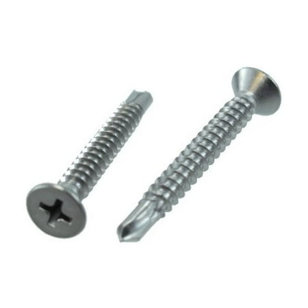 

# 8 X 1/2 Stainless Steel Flat Head Phillips Drill & Tap Screws (Pack of 12)
