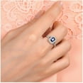 thumbnail image 2 of Perfect 2 Carat Sapphire and Diamond Halo Engagement Ring in 14k White Gold affordable Sapphire and diamond engagement ring, 2 of 3