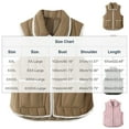 thumbnail image 3 of SuTry Womens Lightweight Vest Fall Winter Solid Color Lapel Zip Pockets Warm Sleeveless Jackets Fashion Casual Coat(Coffee#1,4XL), 3 of 6