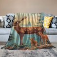 thumbnail image 2 of Orinice for Deer in Forest Throw Blanket - Plush, Soft, Comfy, Lightweight, Warm &amp; Fuzzy   Anti-Pilling Fabric for Couch, Bedroom, Travel &amp; Living Room - Ideal Gift   50x60in, 2 of 6