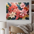 thumbnail image 2 of Designart "Tropical Jungle Pattern with Pink Floral IV" Extra Large Floral Framed Wall Art - Traditional Pink Flowers Entryway Framed Wall Art Print, 2 of 7