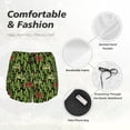 thumbnail image 4 of Daiia Green Cacti And Red Chili Pattern Women's 2 in 1 Running Shorts - Lightweight Athletic Workout Gym Yoga Shorts Liner with Phone Pockets-Large, 4 of 7