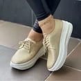 thumbnail image 1 of Zapatos casuales de talle alto con suela gruesa para mujer con cordones en la parte superior baja Wmkox8yii shalkjhdk367, 1 of 1