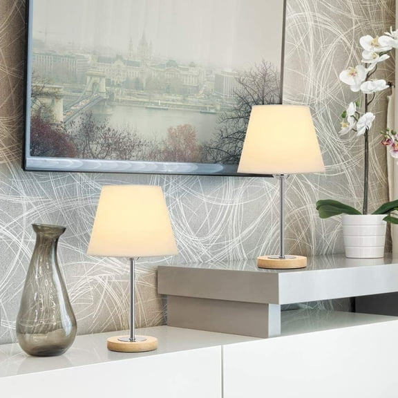 Set of 2 Table Lamp Set Desk Beside Nightstand Lamps Reading Lamp Bedroom Dorm