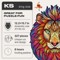 thumbnail image 3 of UNIDRAGON Mysterious Lion Wooden Jigsaw Puzzle KS 327 Pieces, 3 of 9