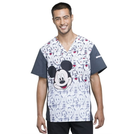 

Tooniforms Disney Men s V-Neck Medical Scrub Top TF700