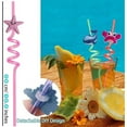 thumbnail image 3 of Reusable Sea Animal Straws - 16pcs Plastic Ocean Creature Drinking Straws for Kids Party Decorations - Beach Ocean Themed Party Supplies with 2 Clean Brushes, 3 of 5