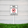 thumbnail image 4 of Kurmntregon No Dog Pooping,Violators Will Have Their Nose Rubbed In It Sign With Stake No Pee Or Poop Dog Signs Caution Safety Metal Decoration Rustproof Sturdy Aluminum Plaque For Outdoor Use 8x12", 4 of 8