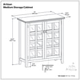 thumbnail image 2 of Simpli Home Artisan Cabinet with Adjustable Shelves, Russet Brown, 2 of 7