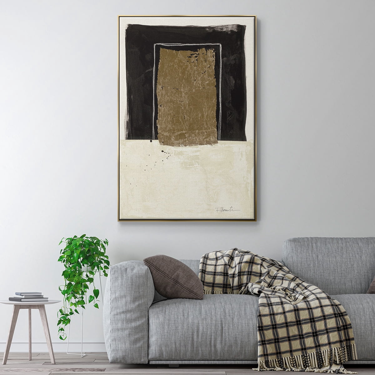 Standing Strong I Framed Premium Gallery Wrapped Canvas - Ready to Hang - 27 x 41 - Gold Floating Frame