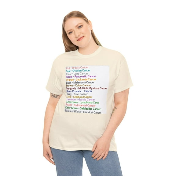 COLORS OF CANCER - Unisex Heavy Cotton Tee