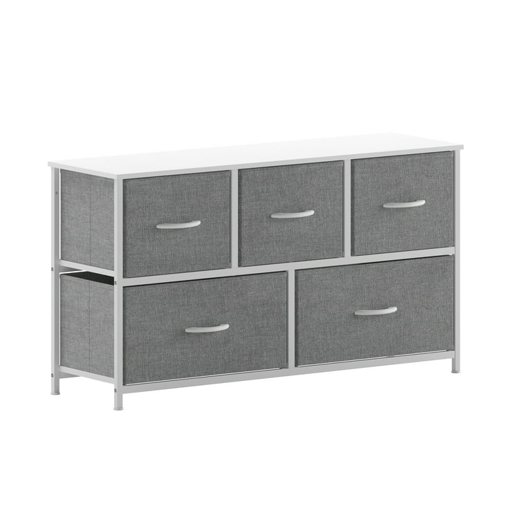 Hodedah 7-Drawer Dresser with Side Cabinet equipped with 3