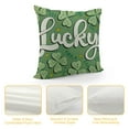 thumbnail image 4 of COMIO St Patricks Day Throw Pillow Covers  Saint Patricks Day Pillow Covers Green Shamrock Clover Pillow Covers Cuchion Covers Pillow Cases for March Holiday Home Outdoor Decorations (18 inch), 4 of 5
