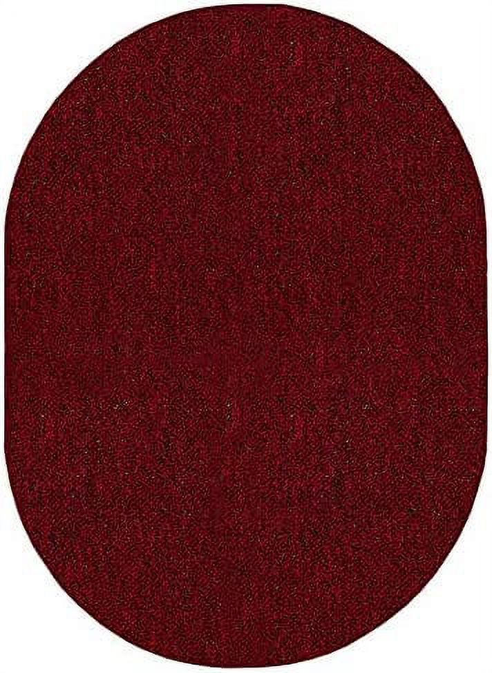 Pet Friendly Indoor Outdoor Area Rugs Red 7' X 9' Oval