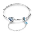 thumbnail image 1 of 2024 925 Sterling Silver Luminous Butterfly Moon Bracelet Fit Original Charm Beads DIY Women Design Jewelry For Women, 1 of 5