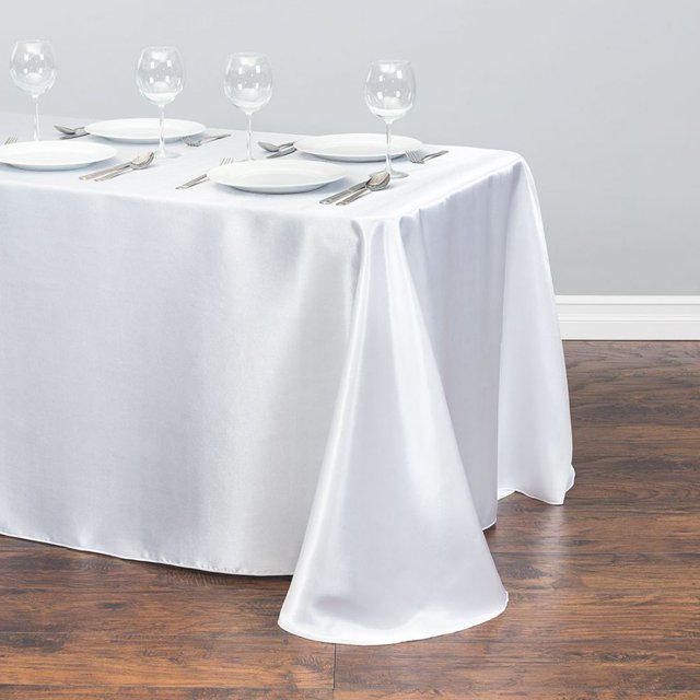 Mantel rectangular de satén para mesa, superposiciones para boda, Navidad, Baby Shower, eventos de cumpleaños, decoración de banquete, mesa de comedor para el hogar qym unisex