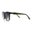 thumbnail image 6 of Womens Oversized Inset Lens Classy Minimal Fashion Horn Rim Sunglasses Green - Smoke, 6 of 8