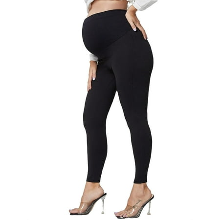 

Maternity Wideband Waist Jeans Plain Black XL