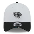 thumbnail image 2 of Men's New Era  White/Black Jacksonville Jaguars 2025 NFL Training Camp 39THIRTY Flex Hat, 2 of 5