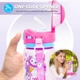 thumbnail image 3 of Botella YOYTOO Kids con pajita de agua de 650 ml a prueba de fugas con correa, 3 of 7